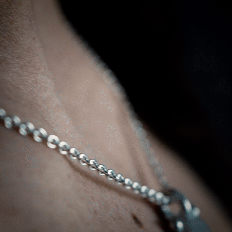 Handmade large platinum brillant charm from the LOST collection by OFFFHAND. Designed by Michael Rüscher.