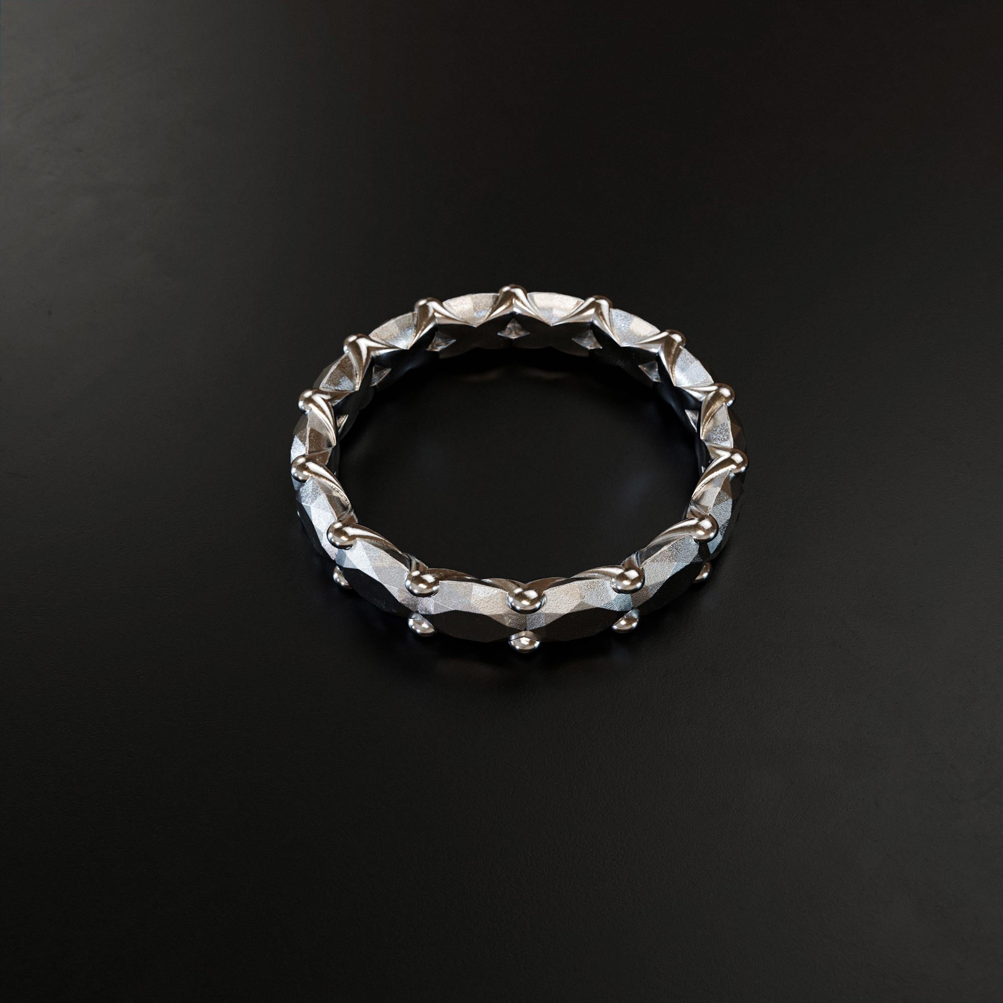 Handmade medium platinum memoire ring from the LOST collection by OFFFHAND. Designed by Michael Rüscher.
