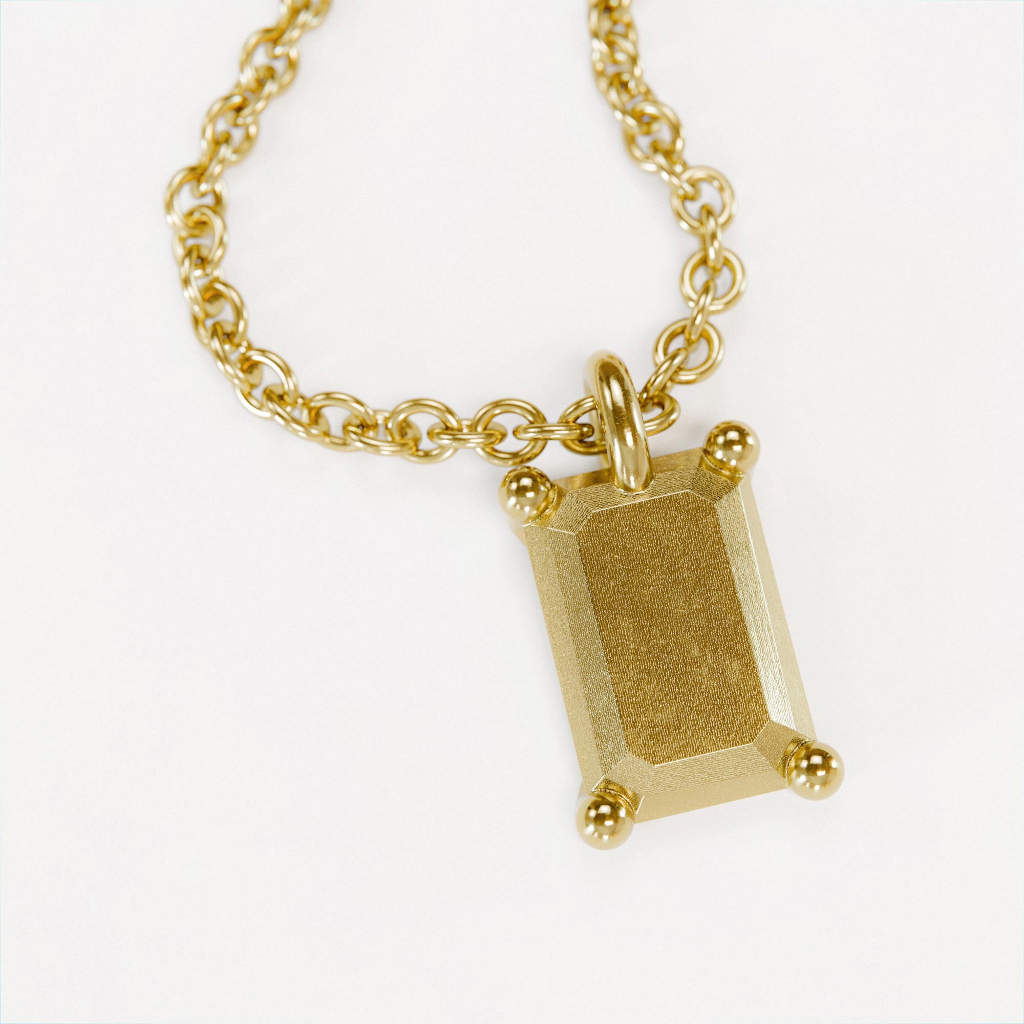 Charm Emerald Small Gold