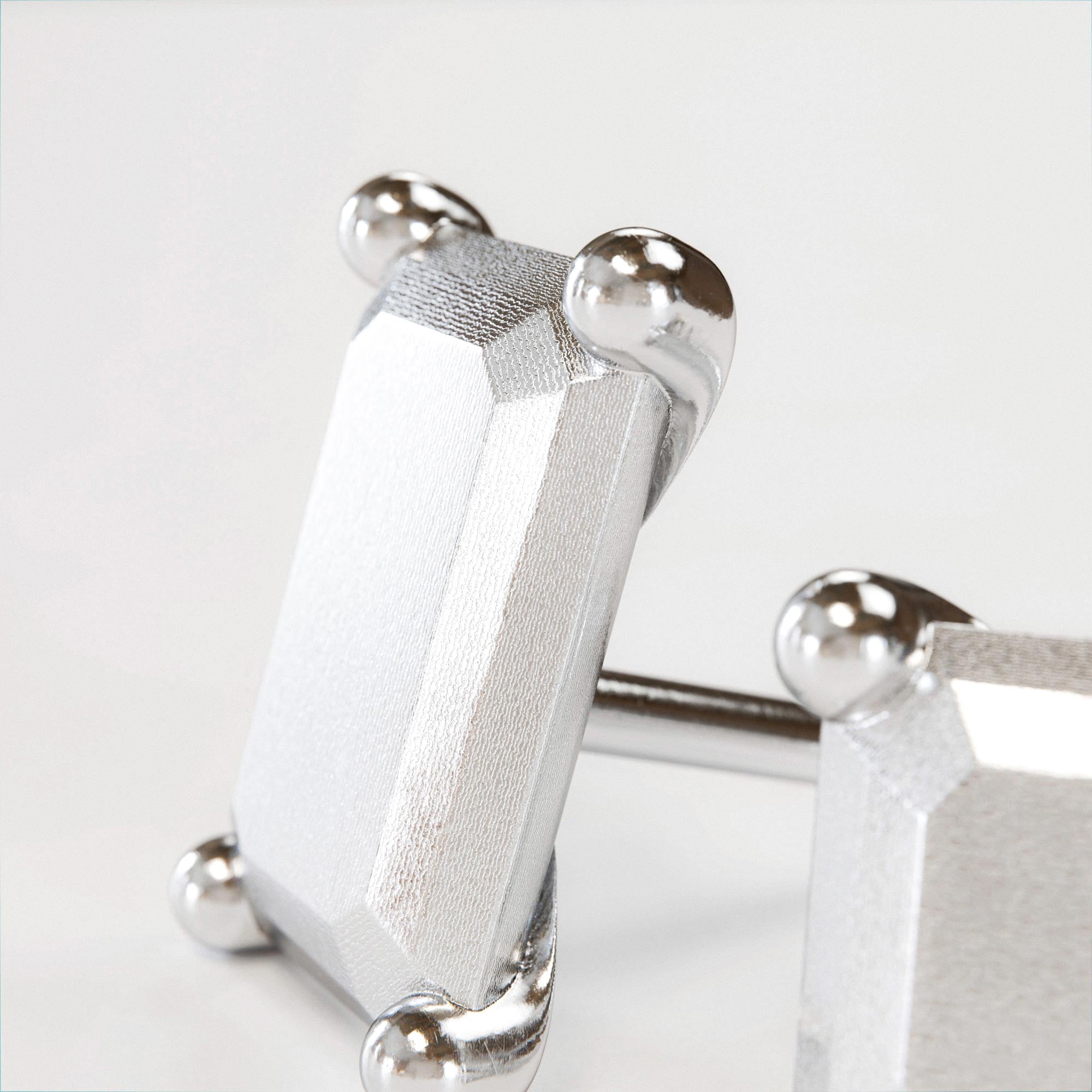 Earring Emerald Large Silver