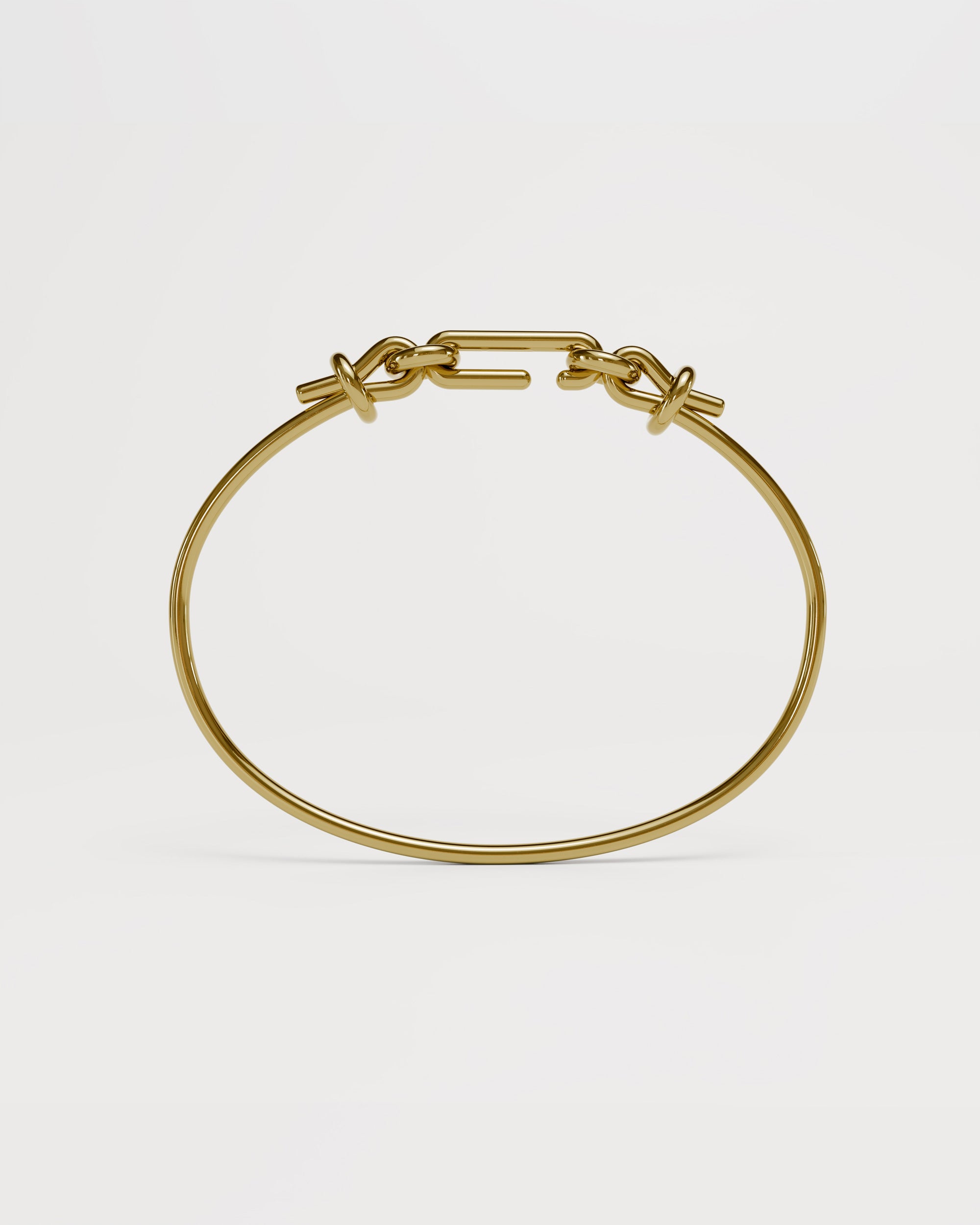Packshot of the handmade bracelet with gold band and gold clasp, from the BOND collection by OFFFHAND. Designed by Michael Rüscher.