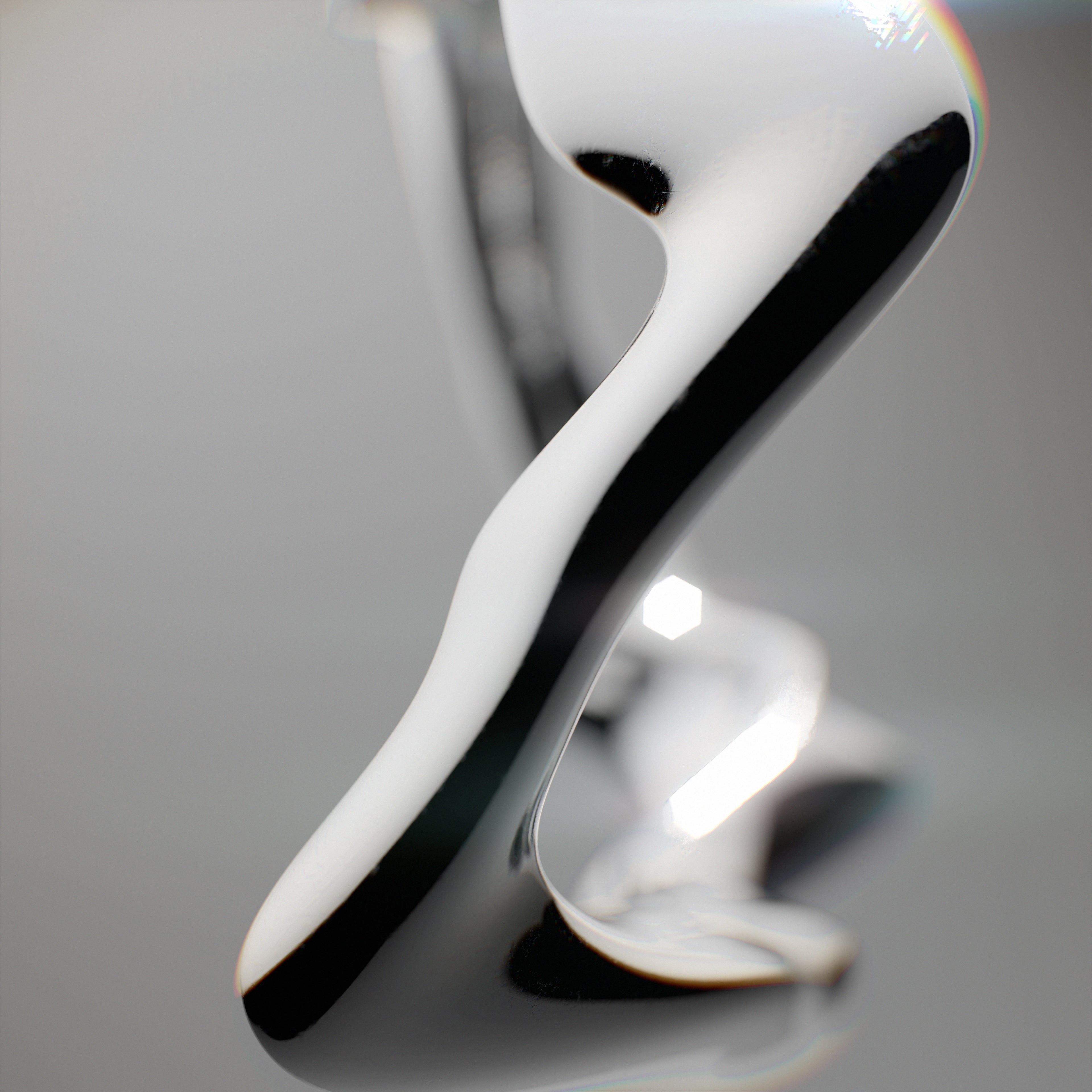 Detail view of the handmade silver Distort ring from the GLOW collection by OFFFHAND. Designed by Michael Rüscher.